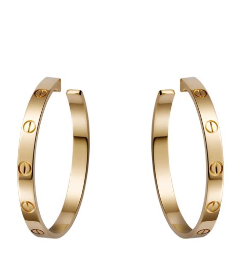 cartier yellow gold earrings|cartier gold earrings price.